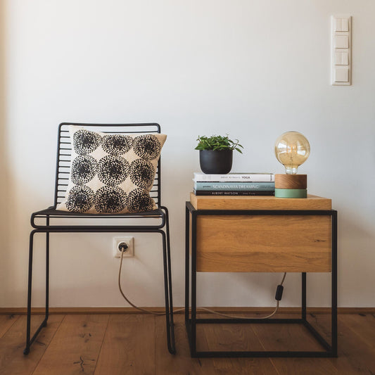 ALMUT 0239 Scandinavian Wood Table Lamp Swiss Pine