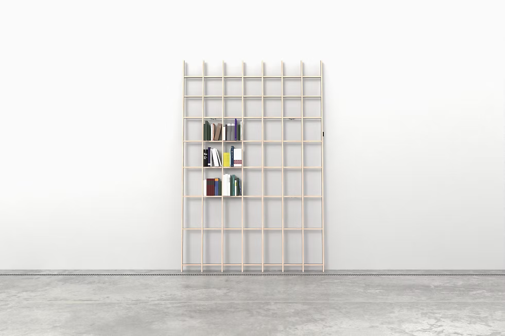 BREUER & BONO EIGER EI-48-B/W Sculptural Wall Shelf – Birch Black/White