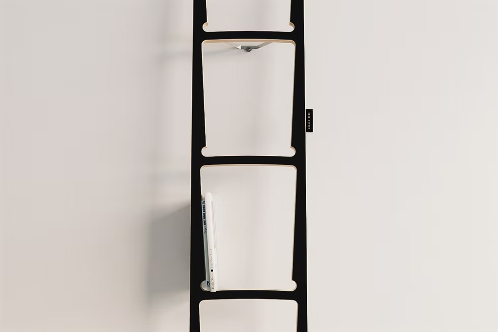 BREUER & BONO ADONIS AD-B Wall Bookshelf – Birch Black/White