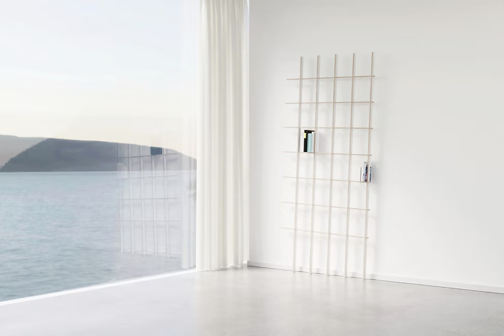 BREUER & BONO SCHLAGSITE SS-35-B/W Wall Bookshelf – Birch Black/White