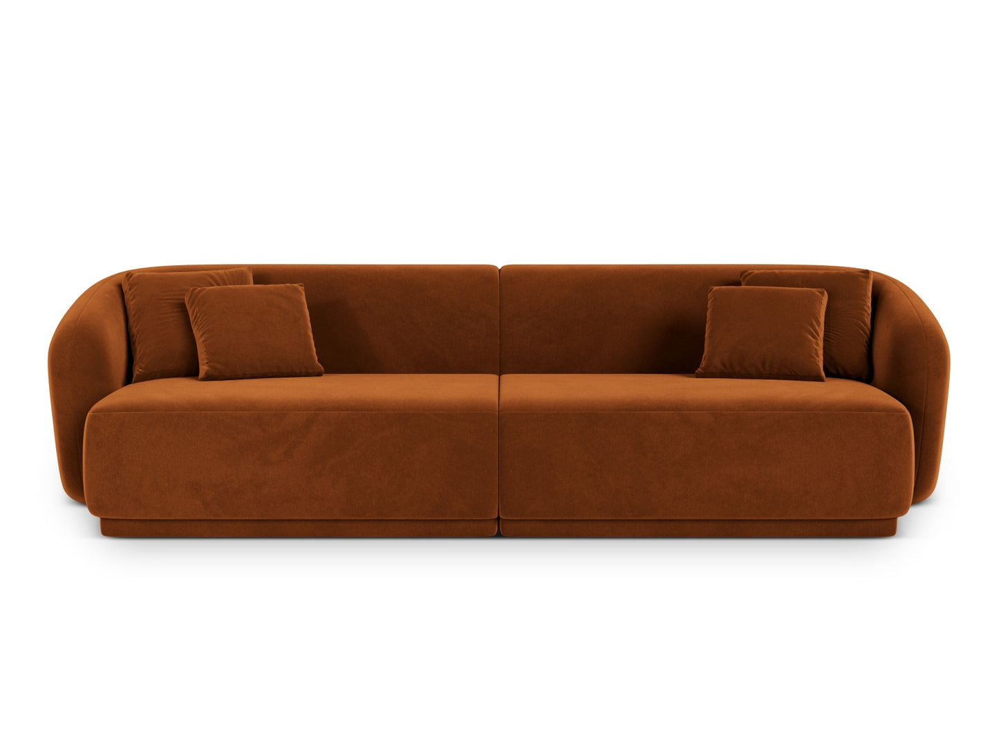Gomera Sofa, 4 Seats, 246x93 cm — Terracotta