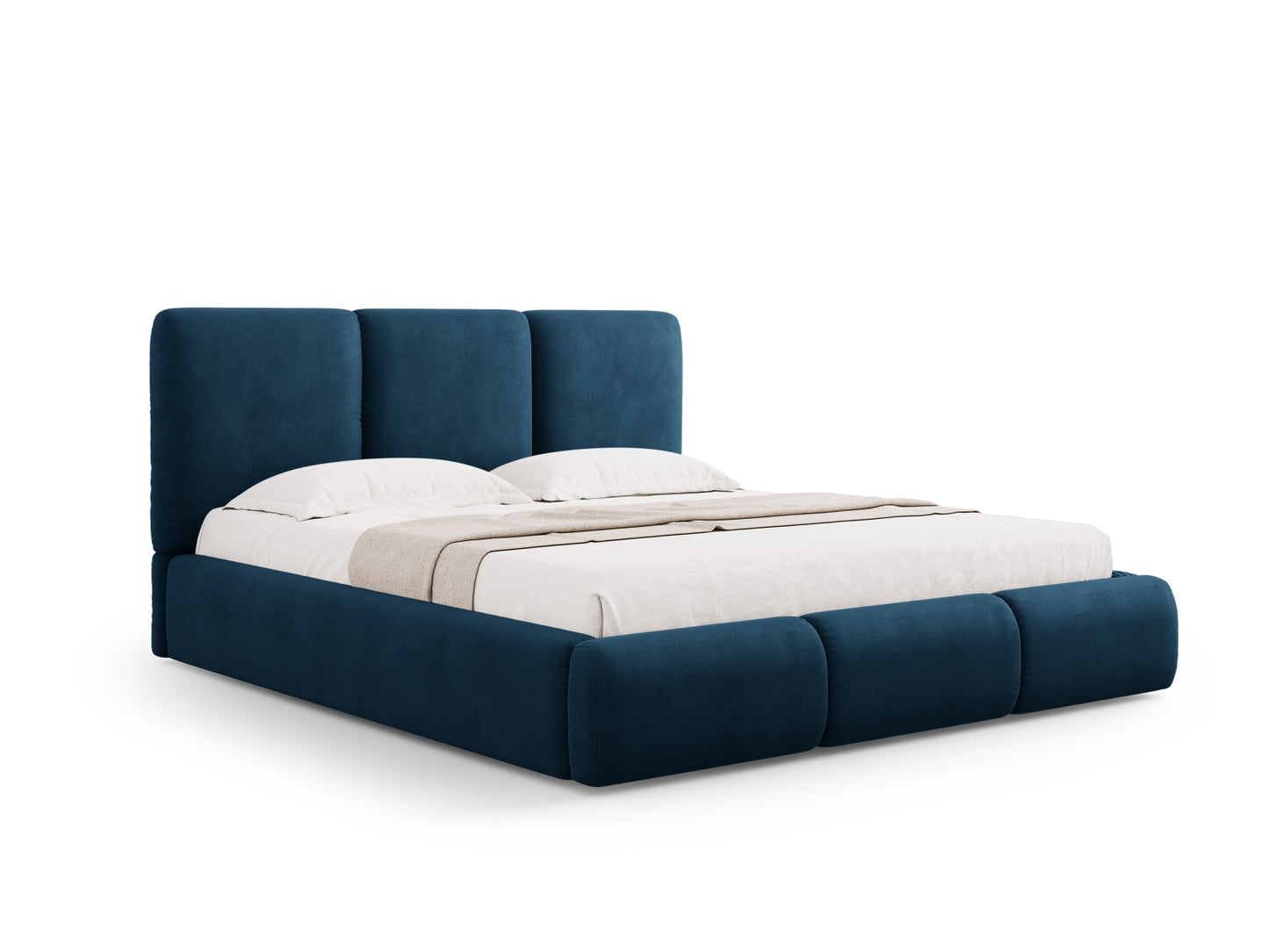 Nicolas Storage Bed With Headboard — Royal Blue