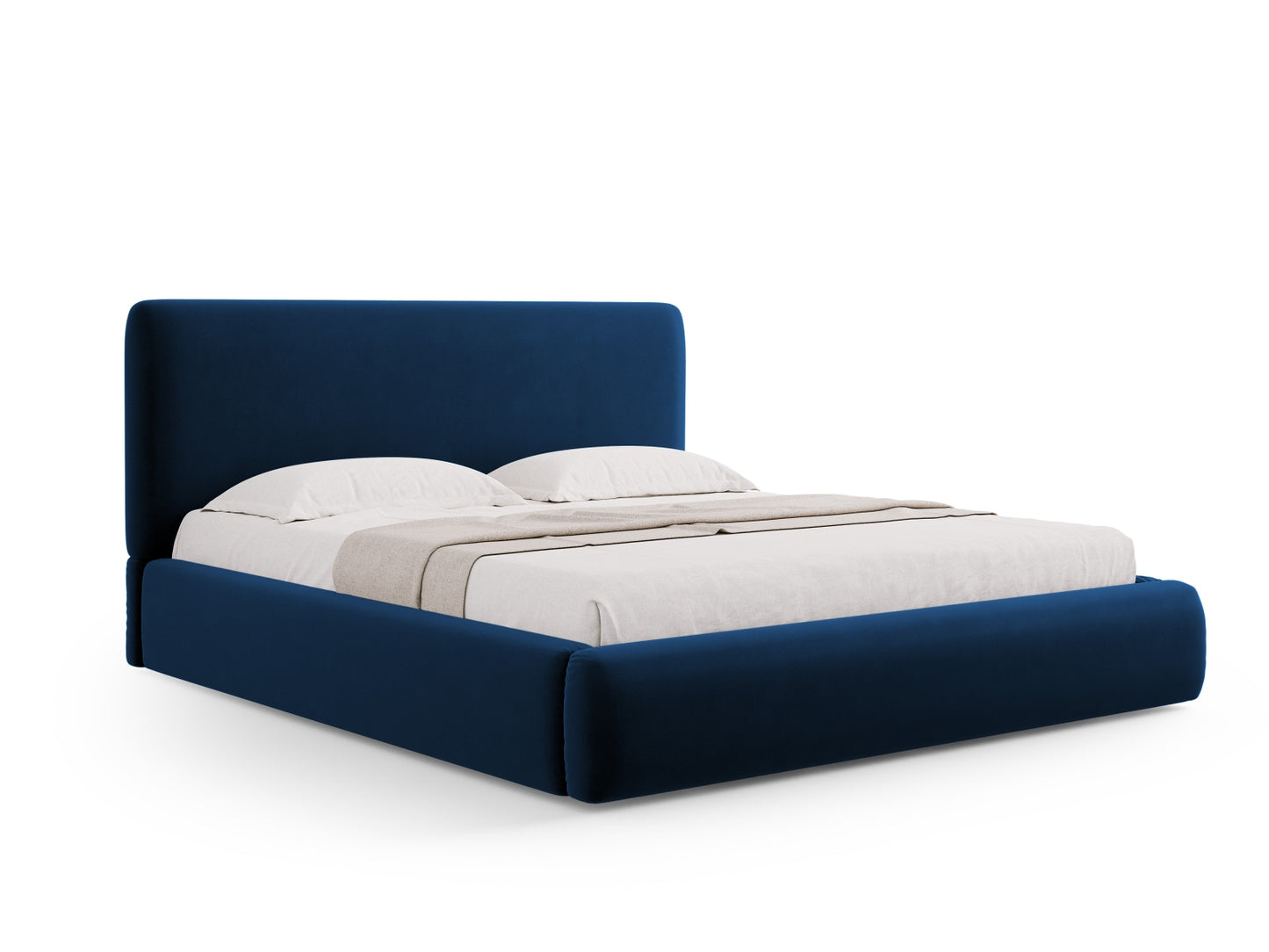 Colonel Storage Bed With Headboard — Royal Blue