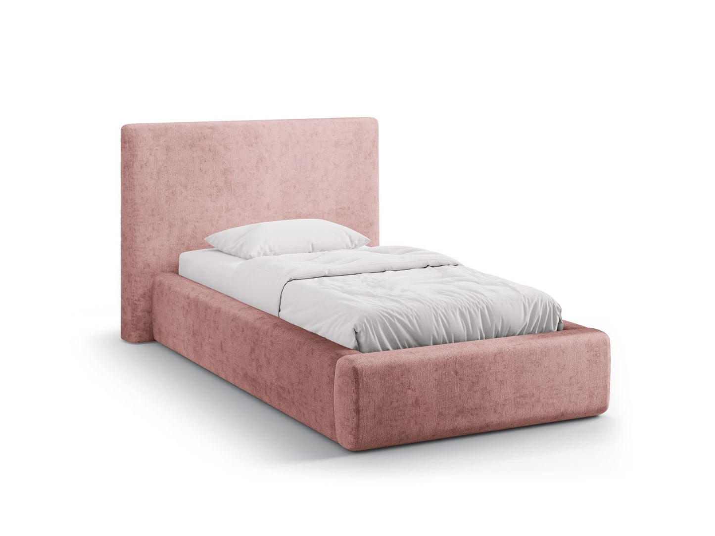 Asti Storage Bed With Headboard, 130x220 cm — Pink