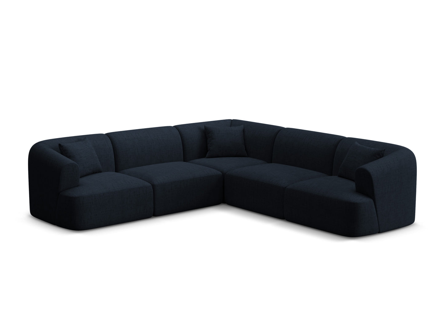 Campi Modular Symmetrical Corner Sofa, 6 Seats, 255x255 cm — Royal Blue