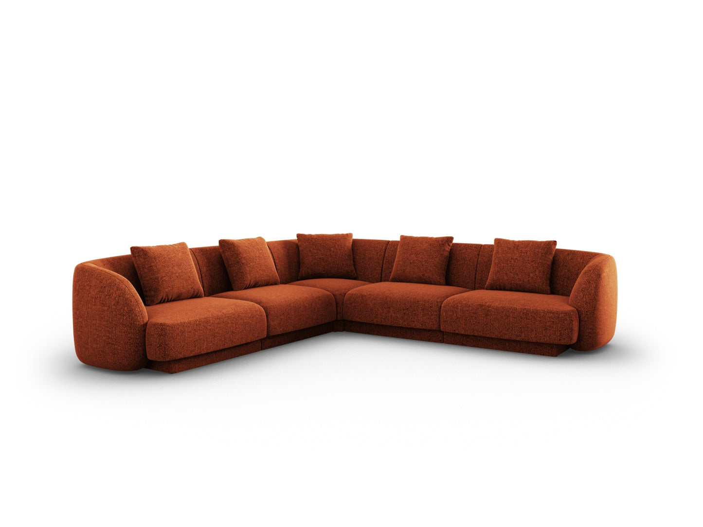 Tulum Reversible Corner Sofa, 5 Seats, 255x255 cm — Terracotta