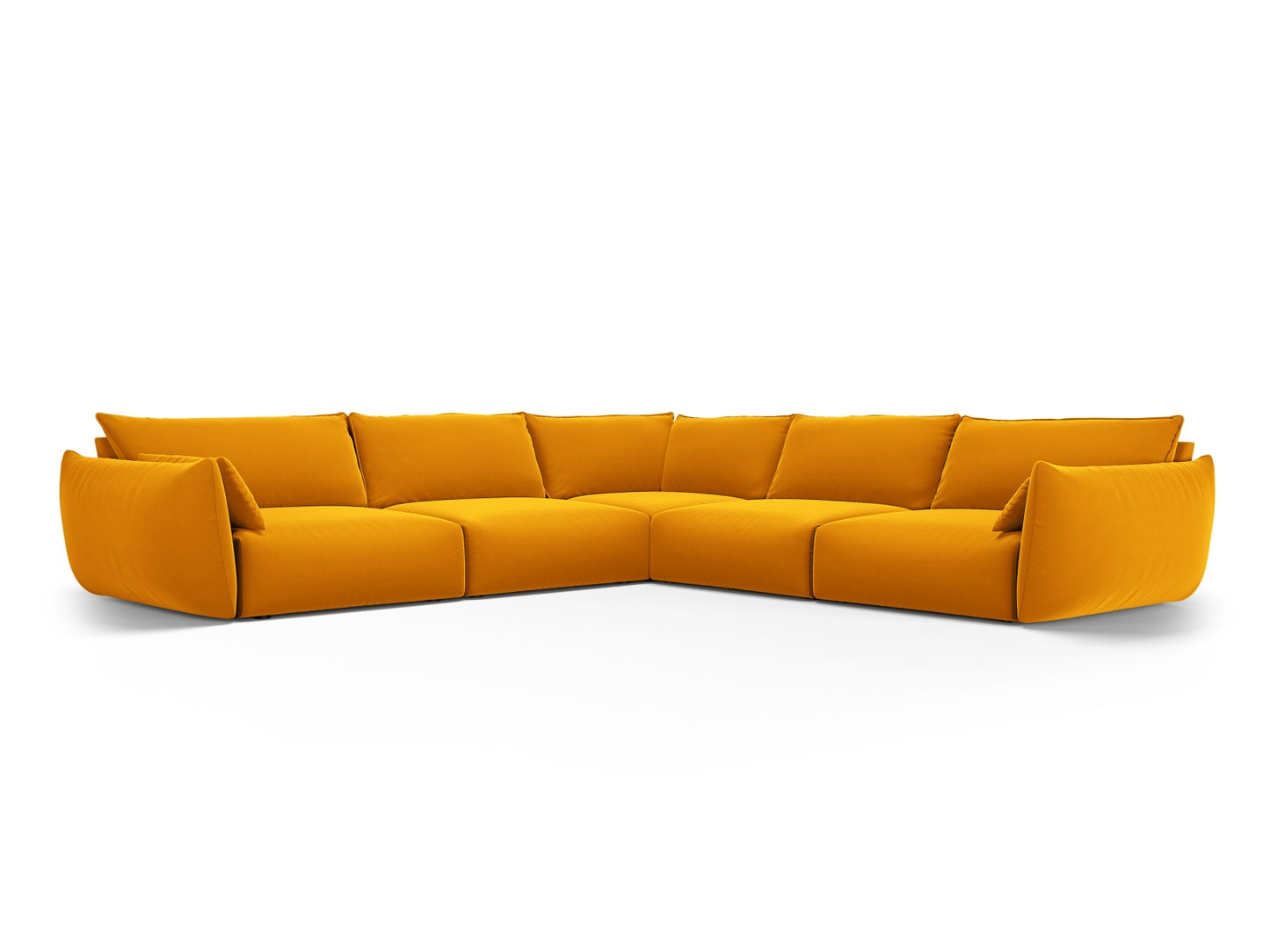 Matera Symmetrical Corner Sofa, 7 Seats, 286x286 cm — Yellow