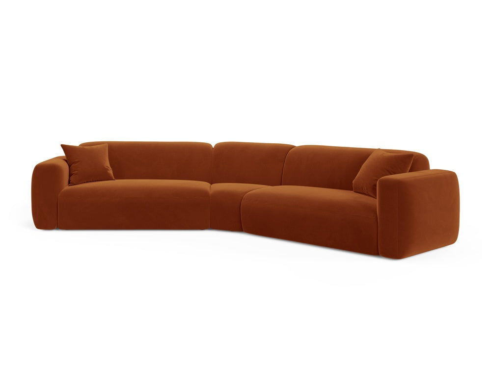 Strino Modular Symmetrical Corner Sofa, 3 Seats, 344x210 cm — Terracotta