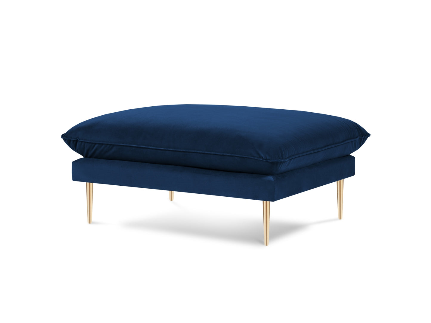 Vienna Pouf, 93x73 cm — Royal Blue / Gold Metal