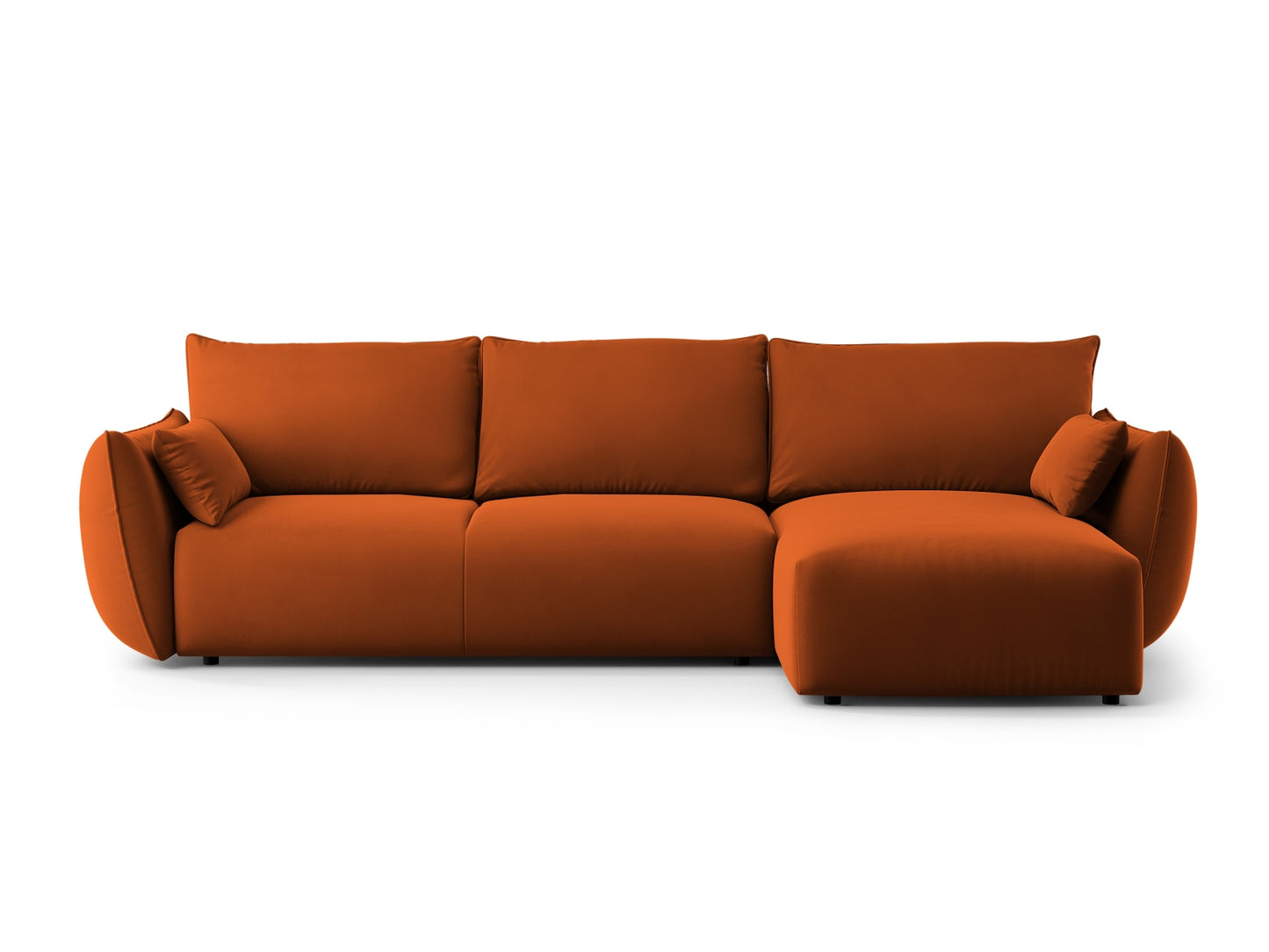 Matera Corner Sofa With Bed Function And Box, 4 Seats, 253x173 cm — Terracotta / Right