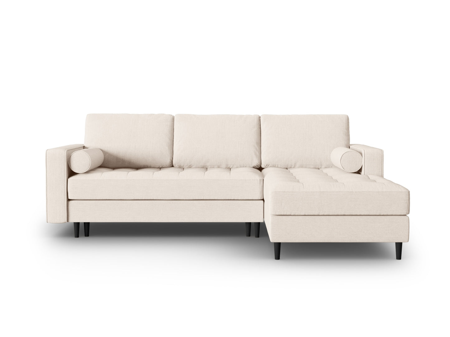 Aspen Corner Sofa With Bed Function And Box, 5 Seats, 240x175 cm — Light Beige / Right