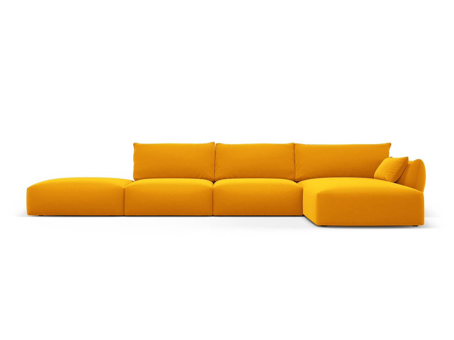 Matera Corner Sofa, 5 Seats, 364x171 cm — Yellow / Right