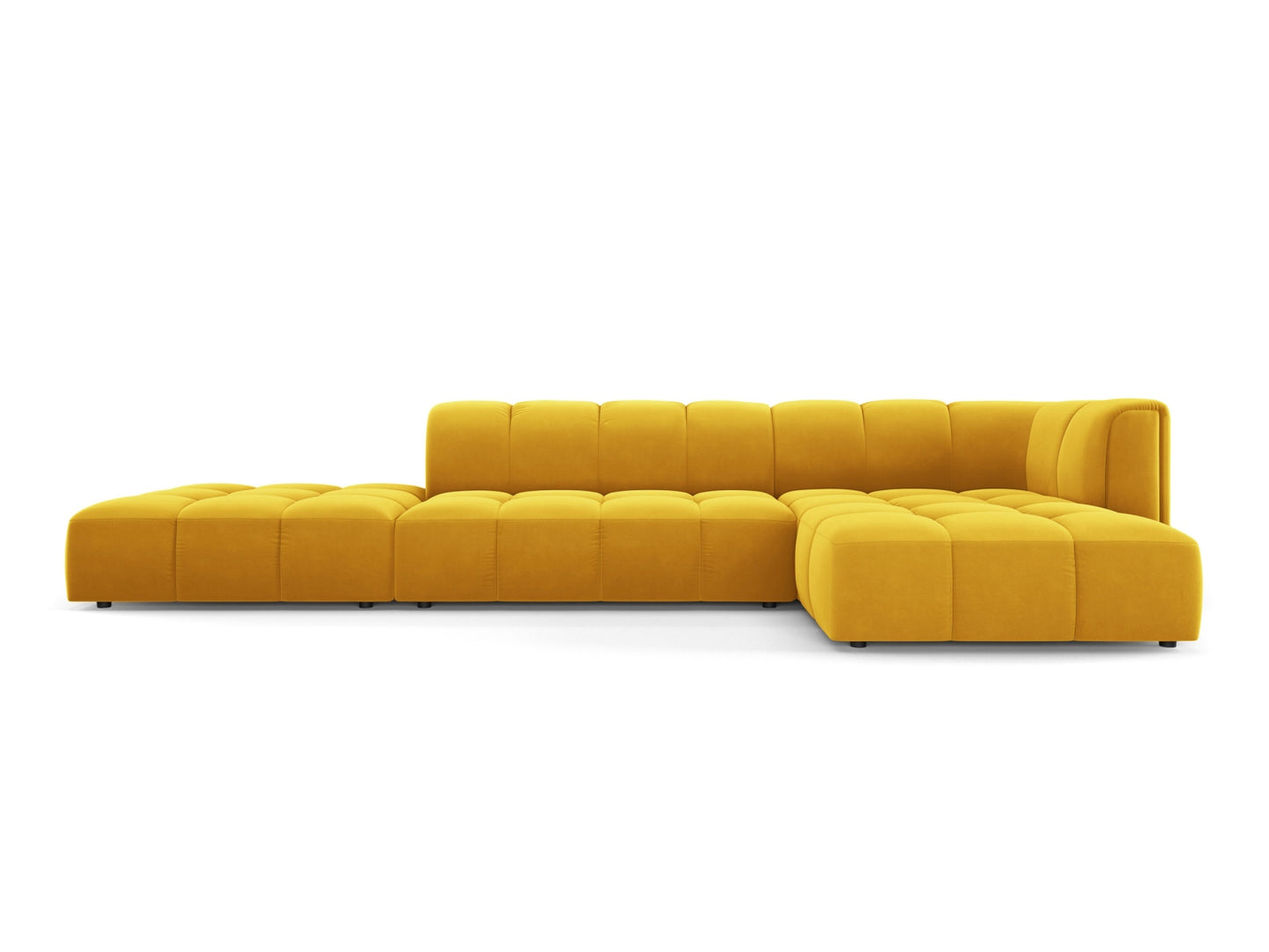 Moritz Modular Corner Sofa, 5 Seats, 323x160 cm — Yellow / Right