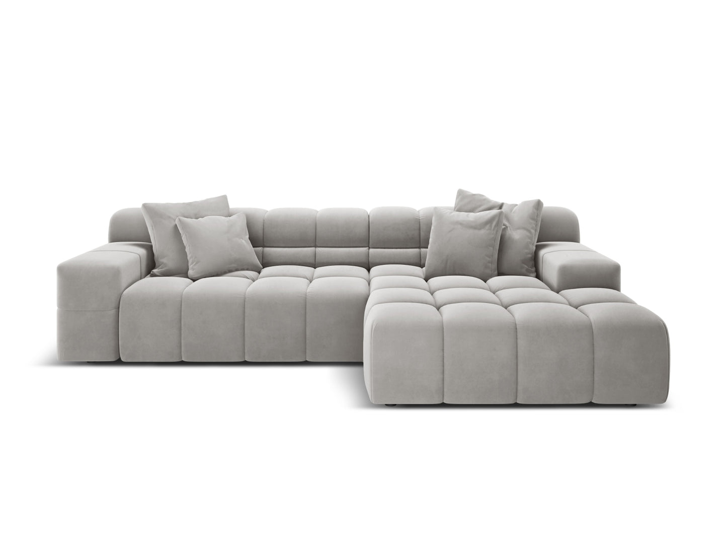 Hawaii Corner Sofa, 3 Seats, 270x160 cm — Silver / Right