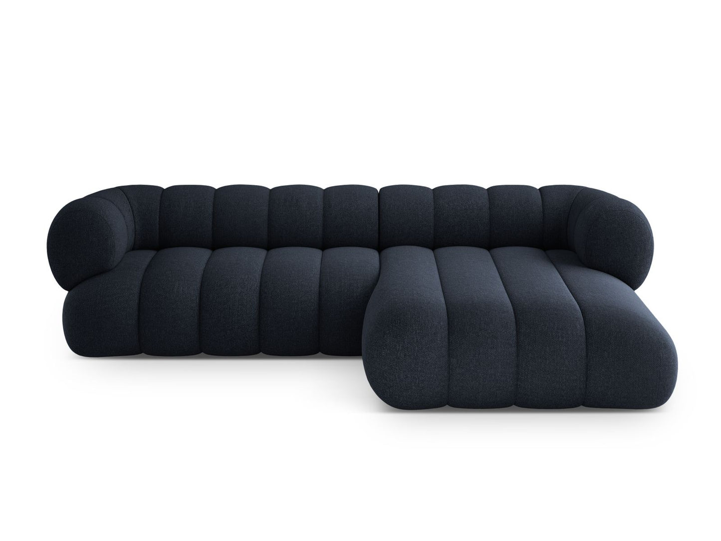 Koge Corner Sofa, 5 Seats, 270x165 cm — Navy Blue / Right