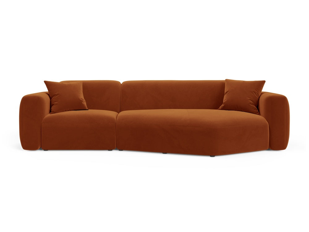 Strino Modular Corner Sofa, 3 Seats, 308x136 cm — Terracotta / Right