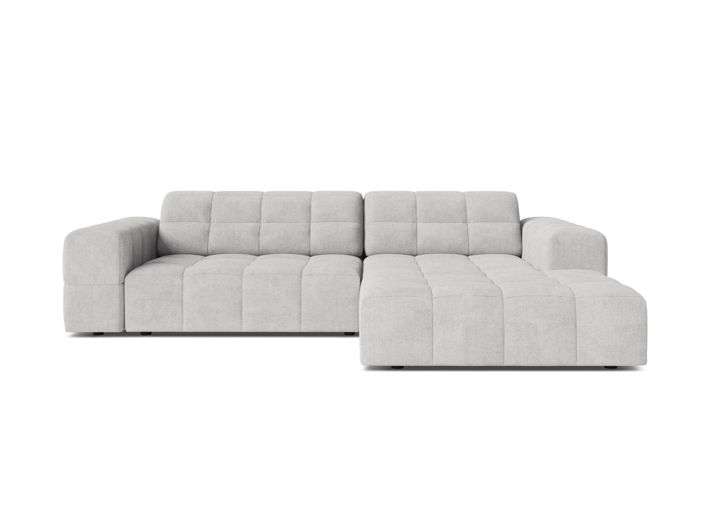 Chicago Corner Sofa, 3 Seats, 234x167 cm — Silver / Right