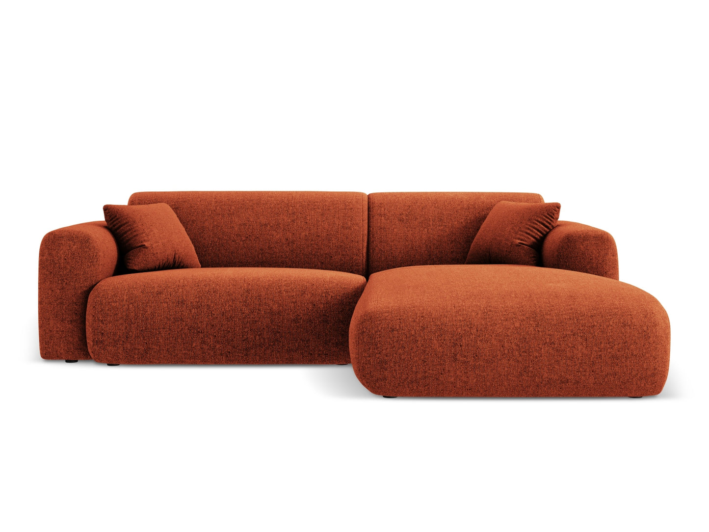 Nolio Corner Sofa, 4 Seats, 235x170 cm — Terracotta / Right