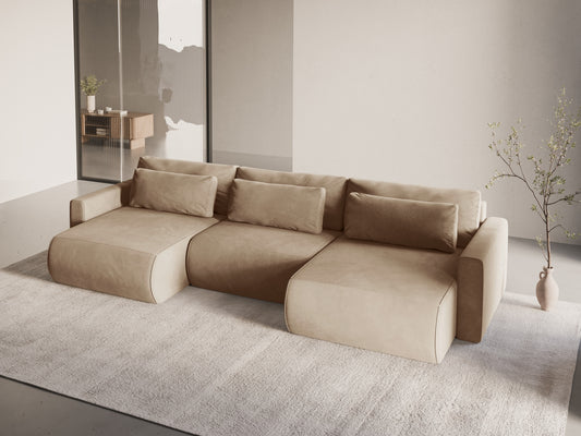 Belfast Panoramic Sofa with Box and Sleeping Function, 4 Seats, 340x149 cm
