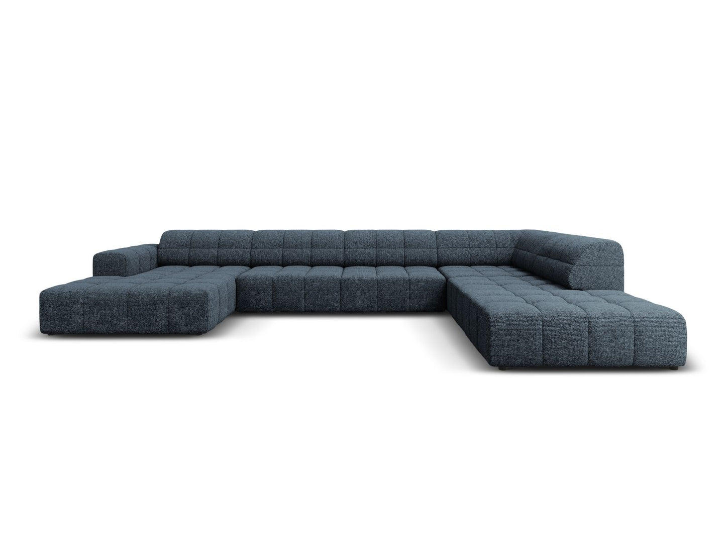 Chicago Panoramic Corner Sofa, 7 Seats, 375x263 cm — Royal Blue / Right
