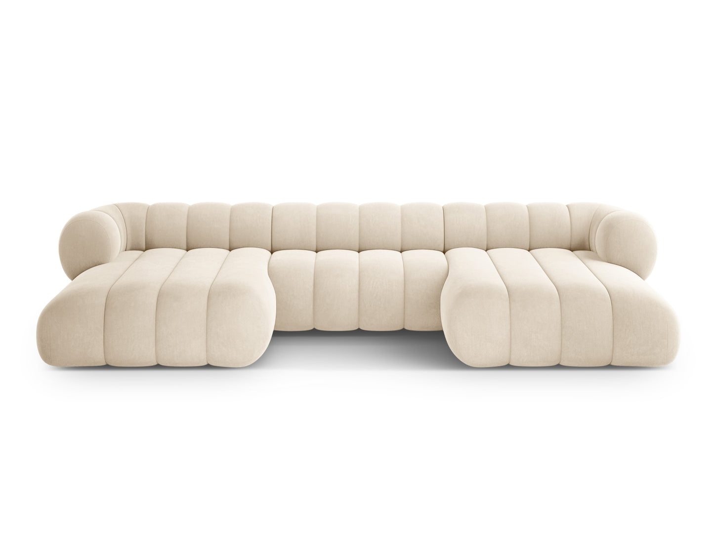 Koge Panoramic Sofa, 6 Seats, 348x165 cm — Light Beige