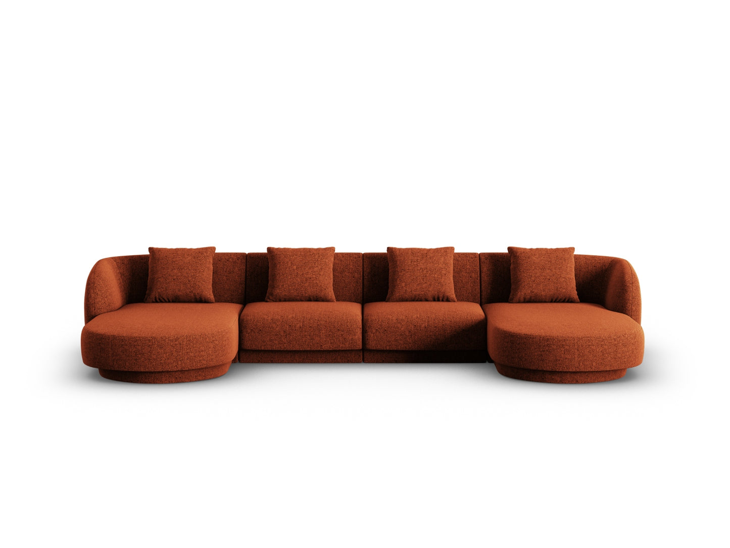 Tulum Panoramic Sofa, 5 Seats, 330x156 cm — Terracotta