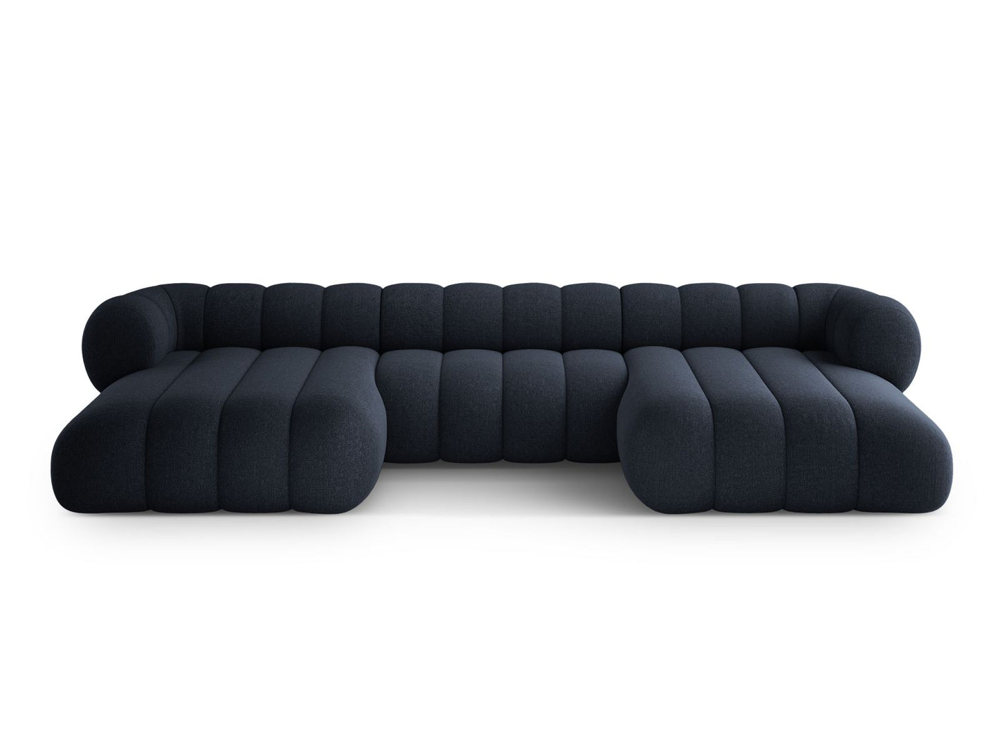 Koge Panoramic Sofa, 6 Seats, 348x165 cm — Navy Blue
