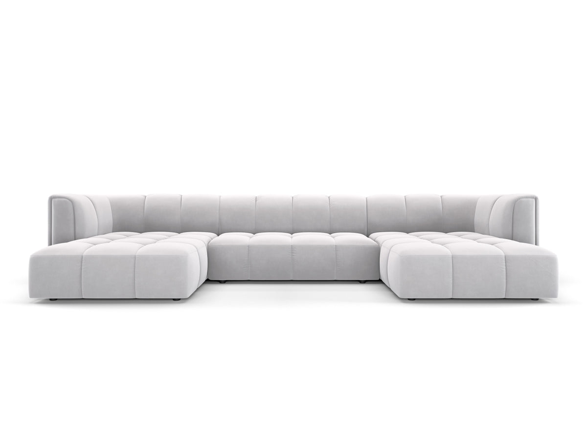 Moritz Panoramic Sofa, 5 Seats, 346x160 cm — Silver