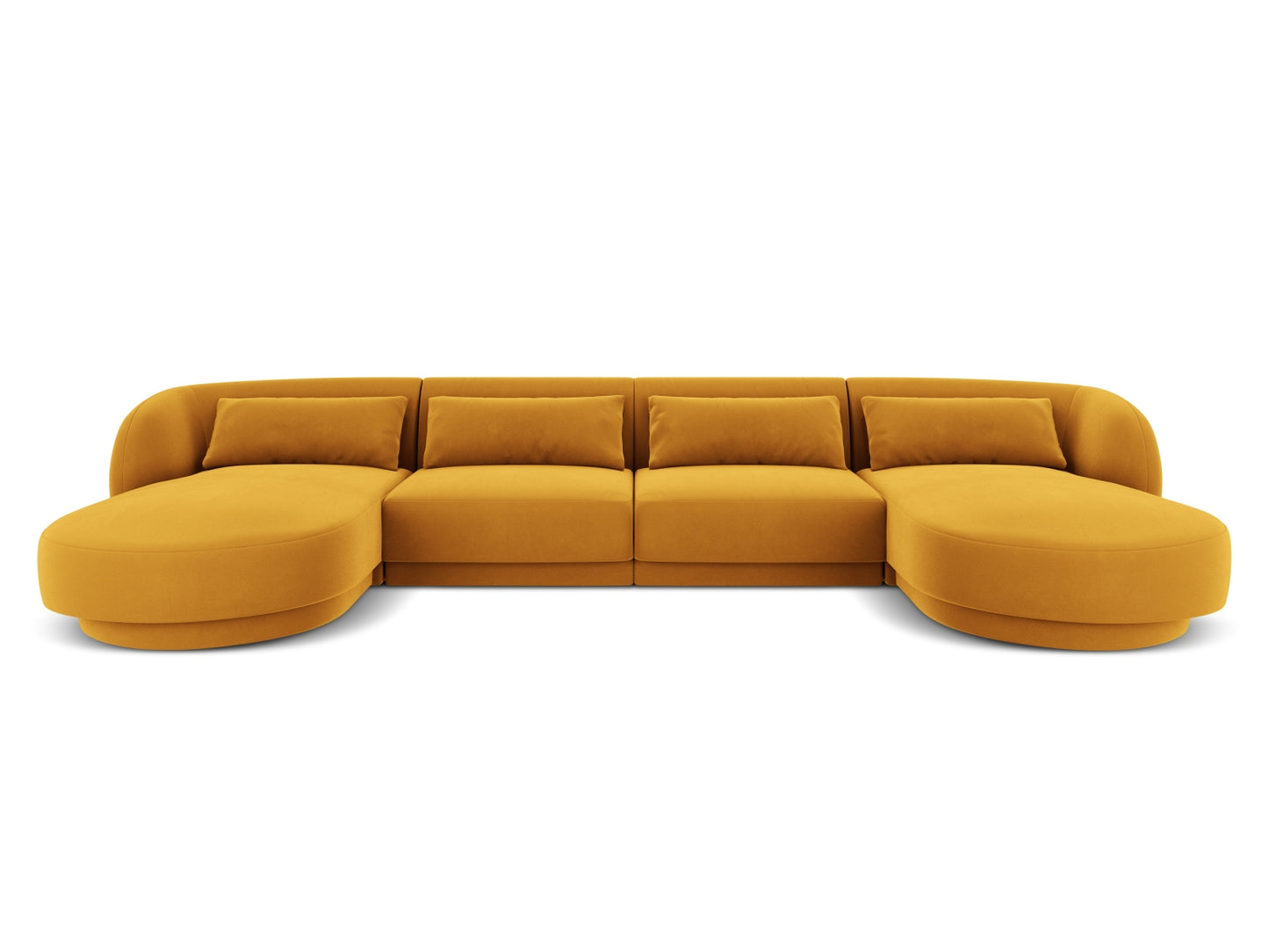 Tulum Panoramic Sofa, 5 Seats, 330x156 cm — Yellow