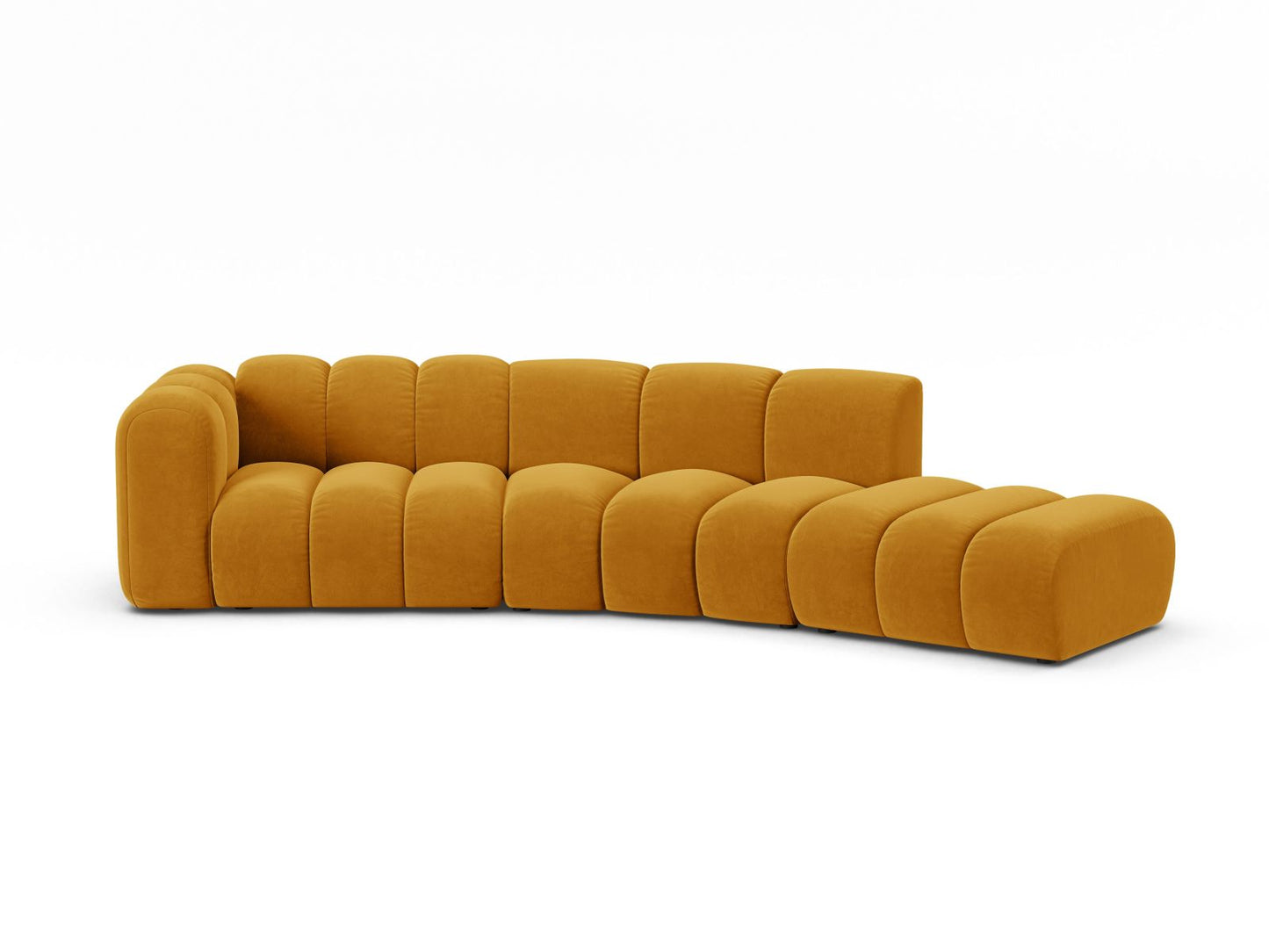 Lupine Modular Sofa, 5 Seats, 335x166 cm — Yellow / Right