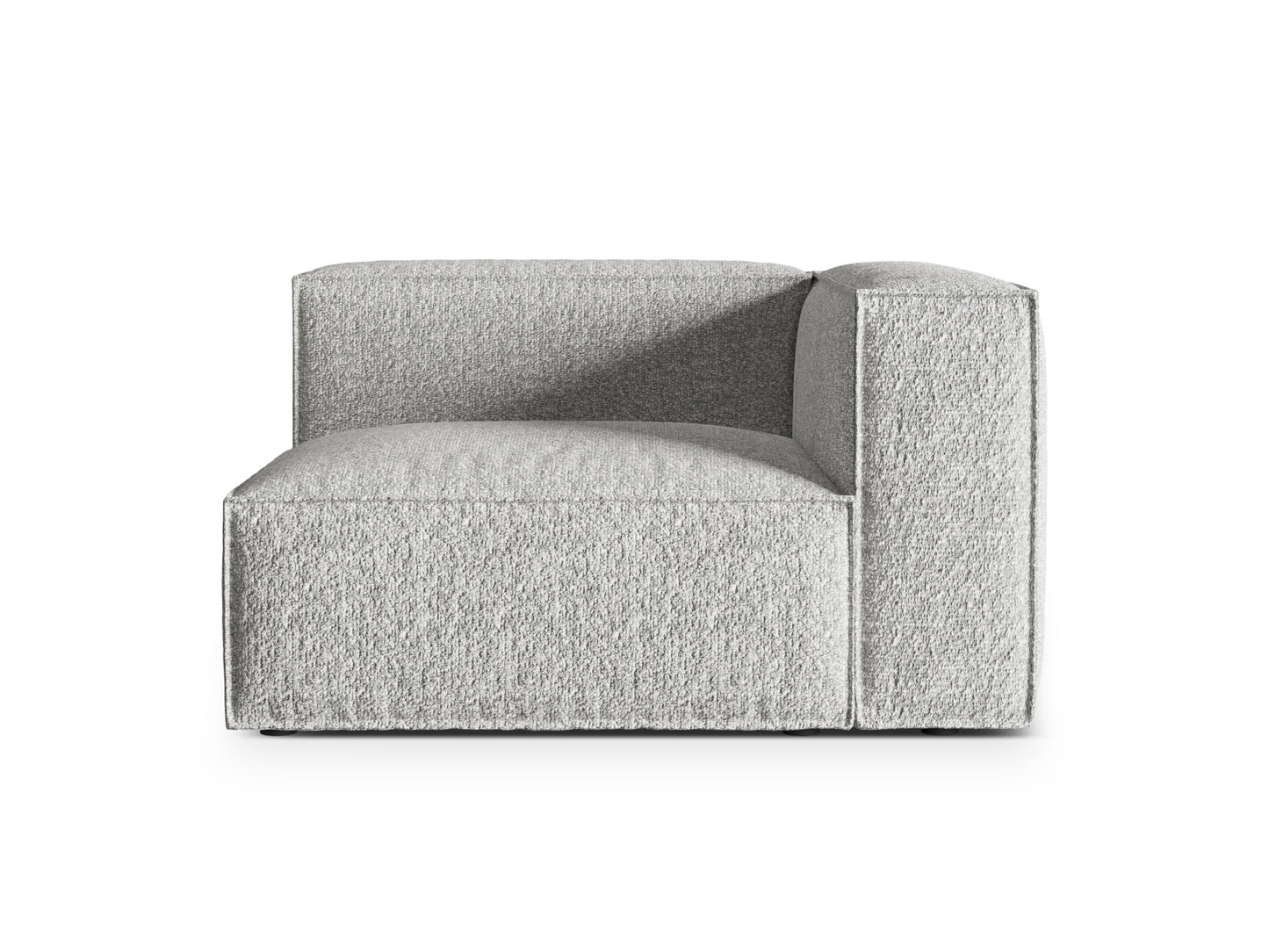 Nuria Modular Sofa, 125x110 cm — Silver / Right