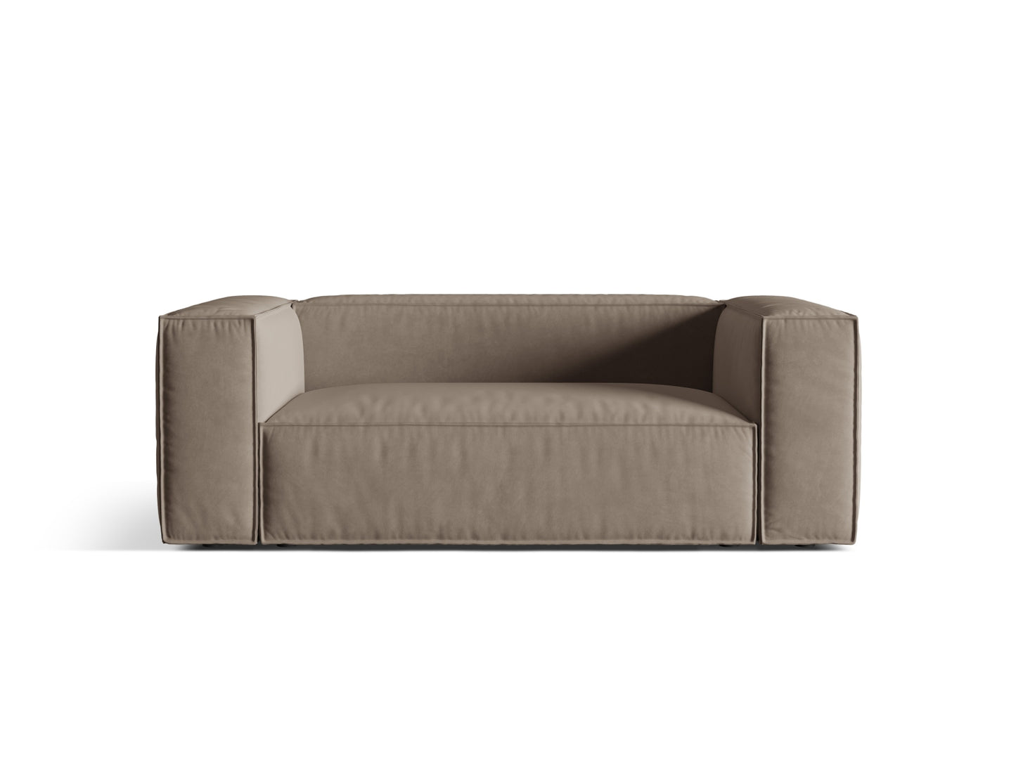 Sofa Samt Beige Nuria — Warm grey