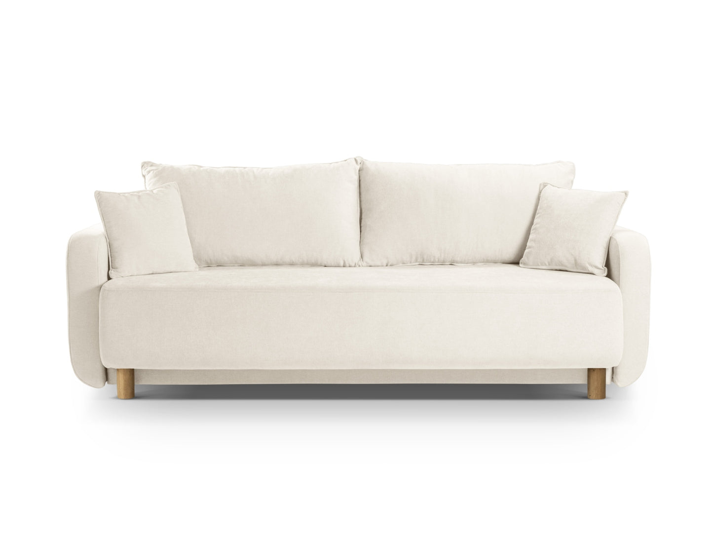 Elen Sofa With Bed Function And Box, 3 Seats, 231x106 cm — Ivory