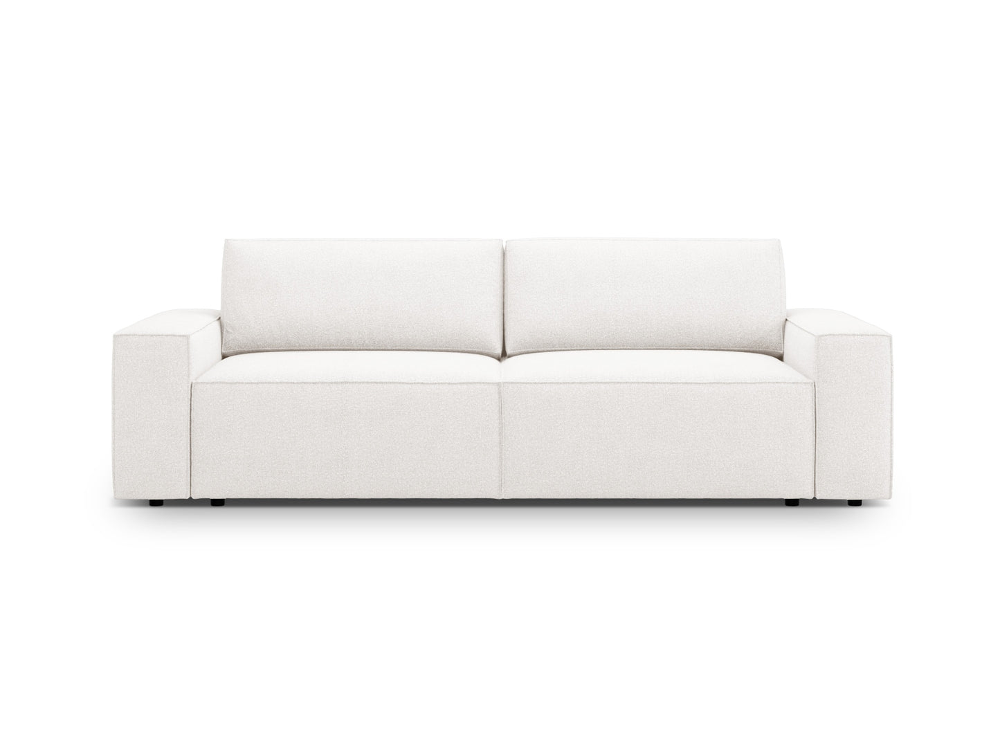 Jodie Sofa With Bed Function And Box, 3 Seats, 247x107 cm — White