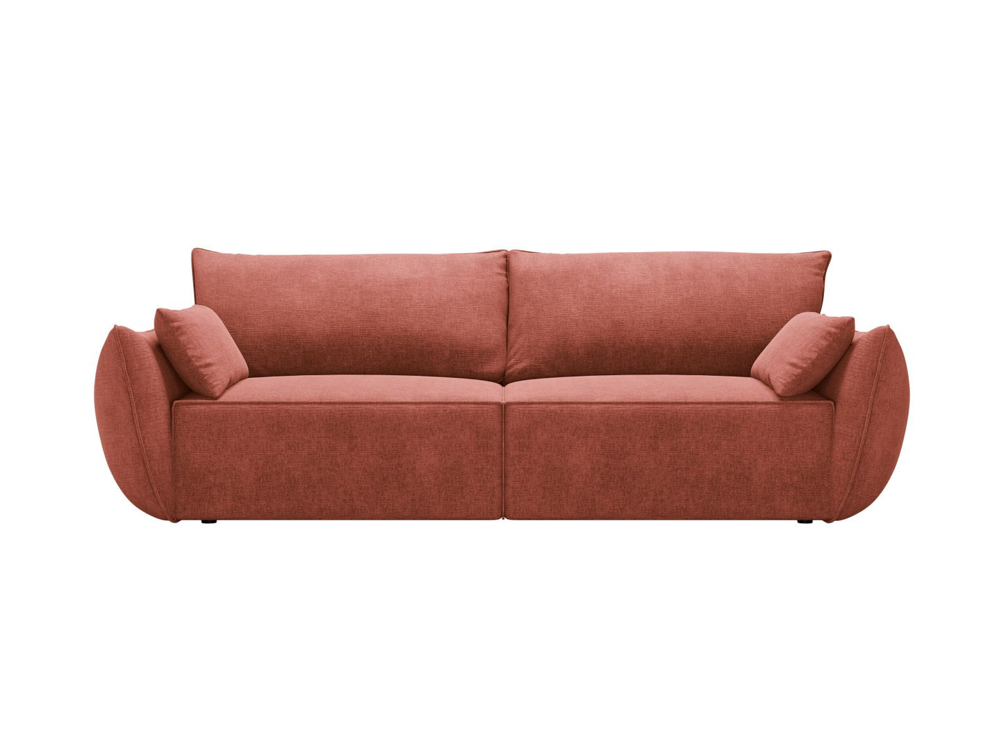 Kaelle Sofa With Bed Function And Box, 3 Seats, 244x97 cm — Terracotta
