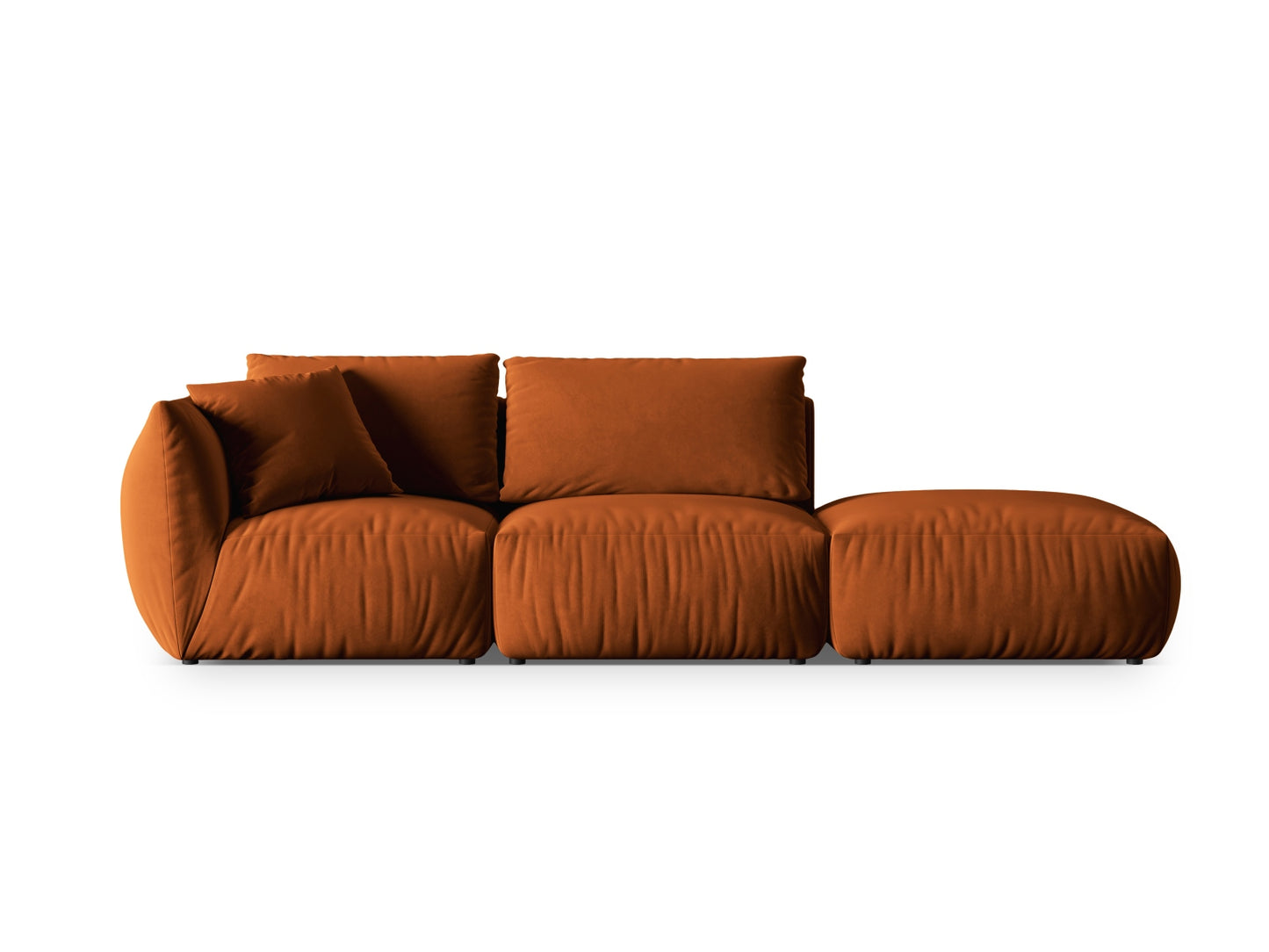Chris Modular Sofa, 3 Seats, 315x100 cm — Terracotta / Right