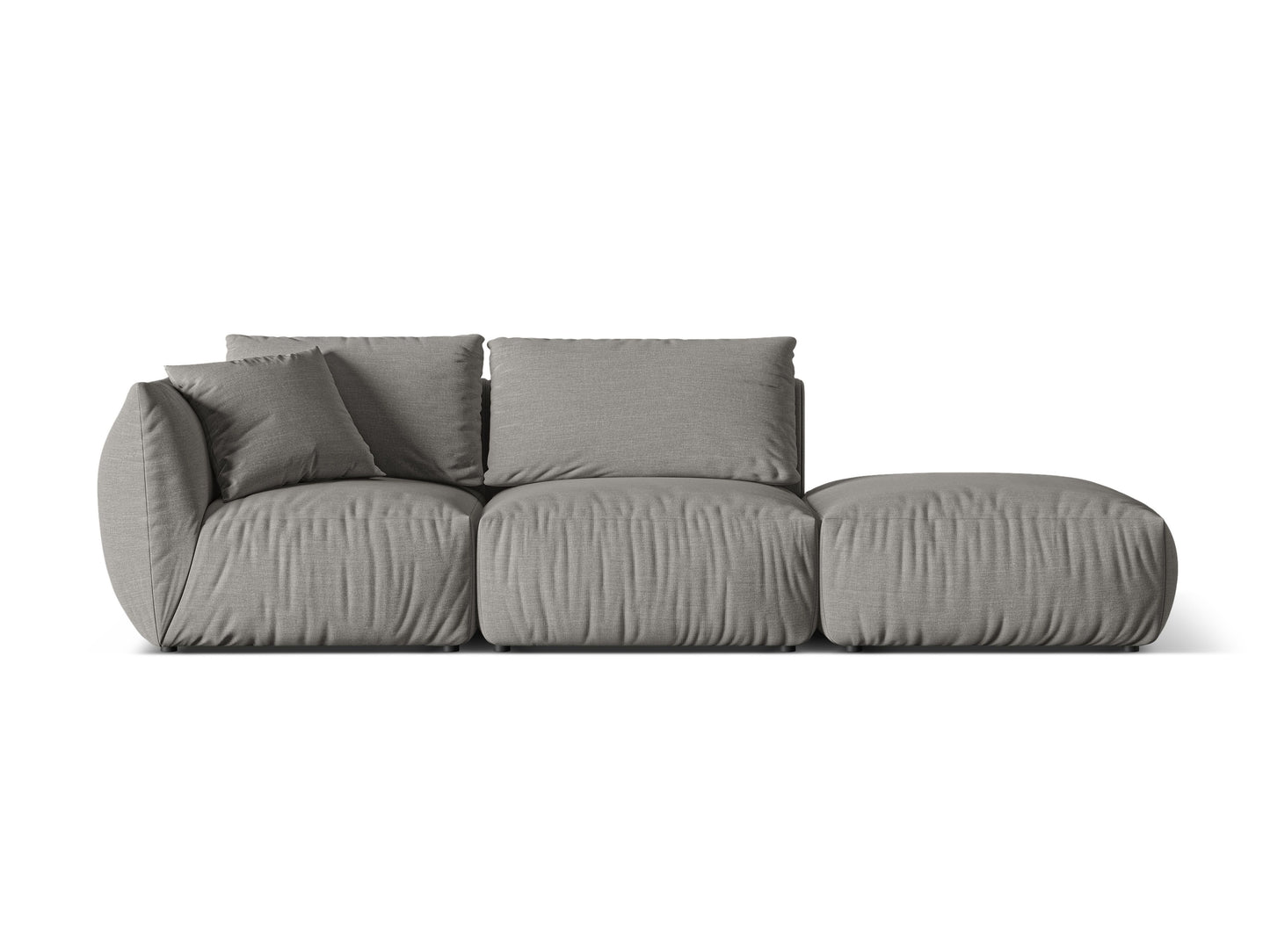 Chris Modular Sofa, 3 Seats, 315x100 cm — Warm grey / Right