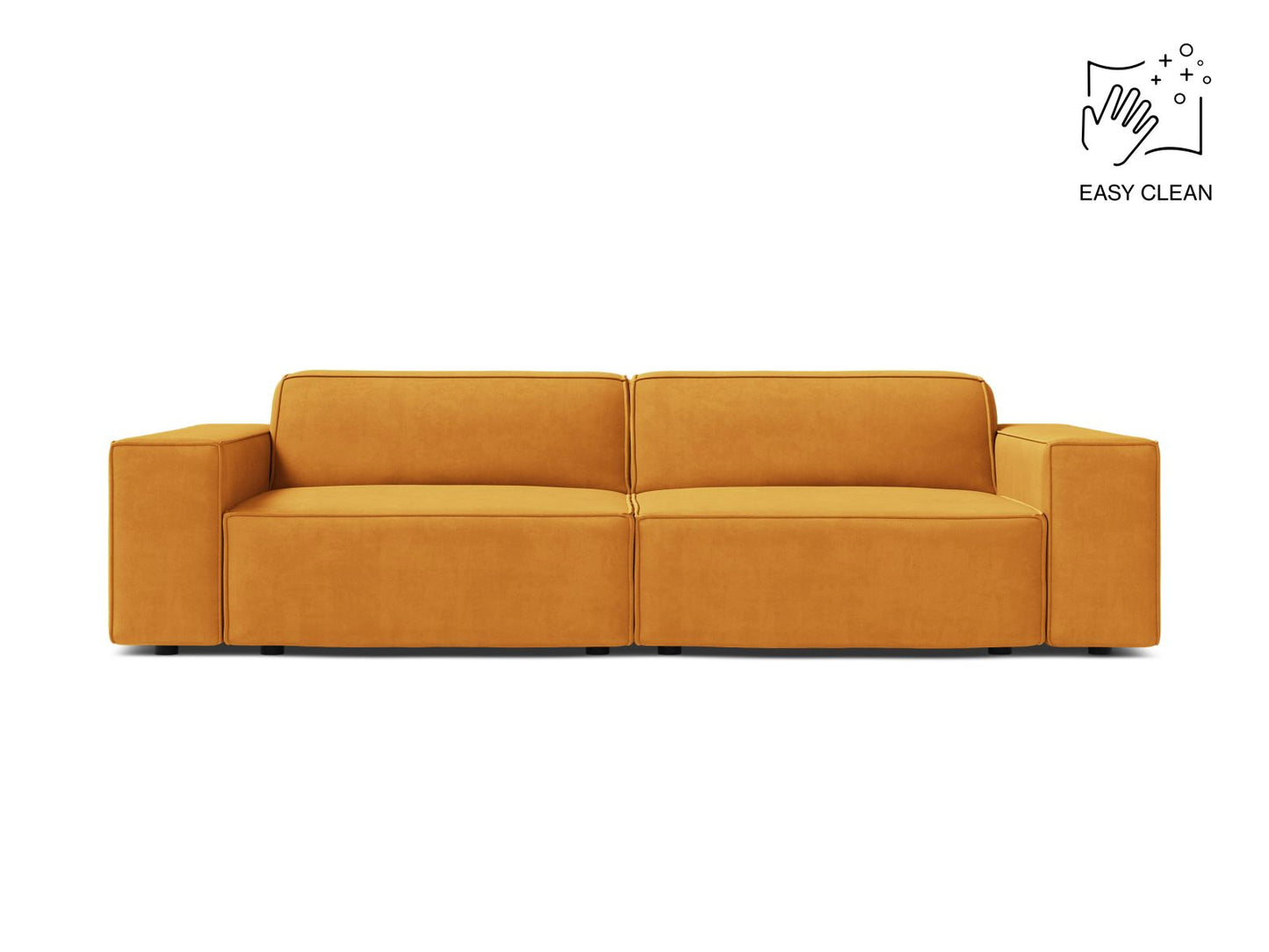 Sofa Samt Beige Jodie — Yellow