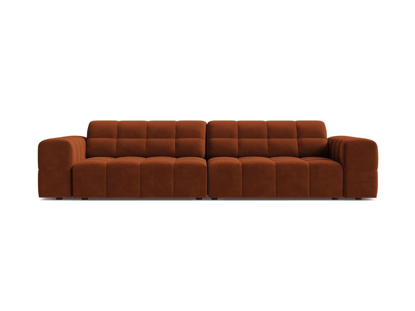 Jennifer Sofa, 4 Seats, 252x102 cm — Terracotta