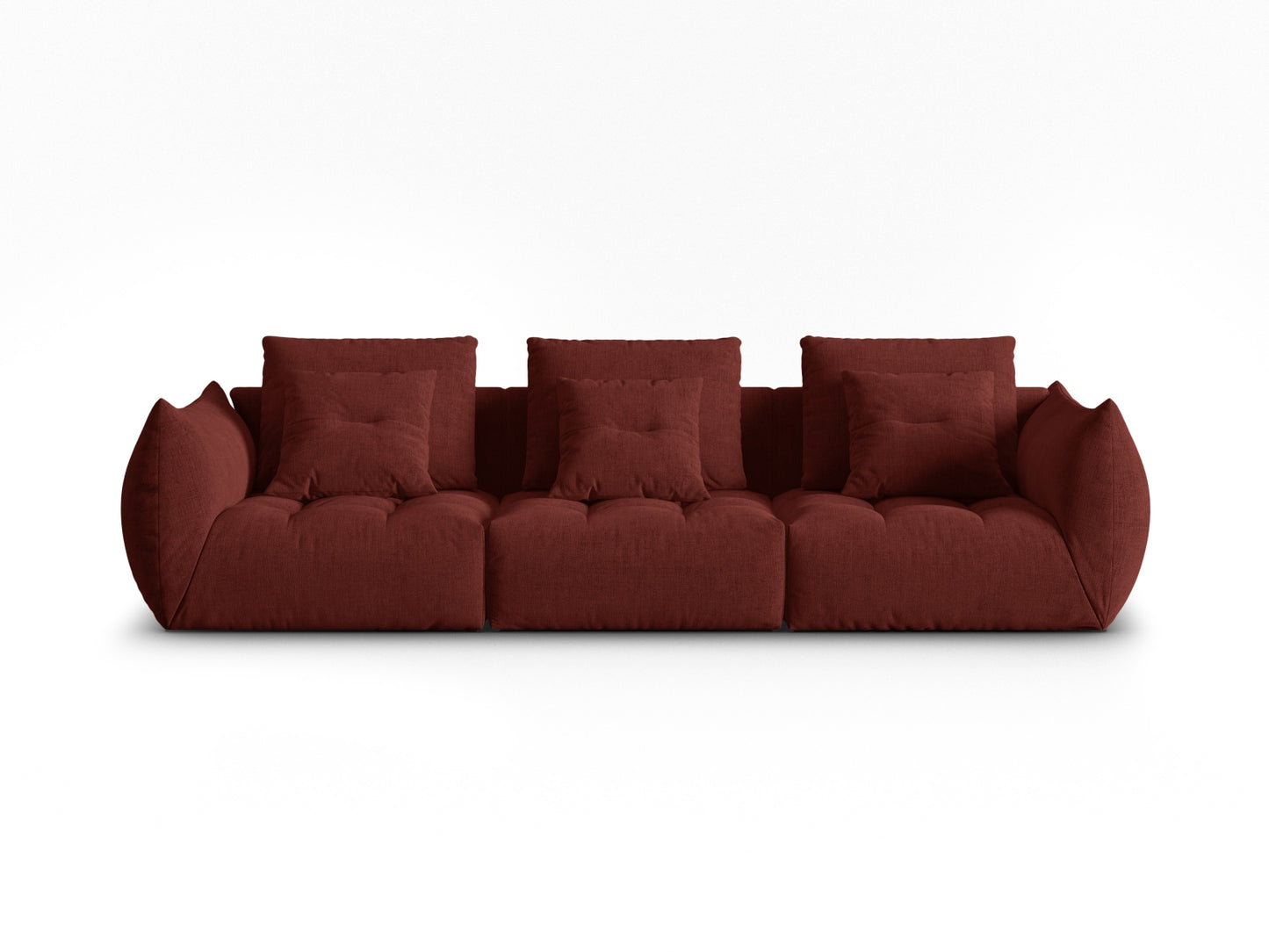 Bloom Modular Sofa, 4 Seats, 327x107 cm — Red