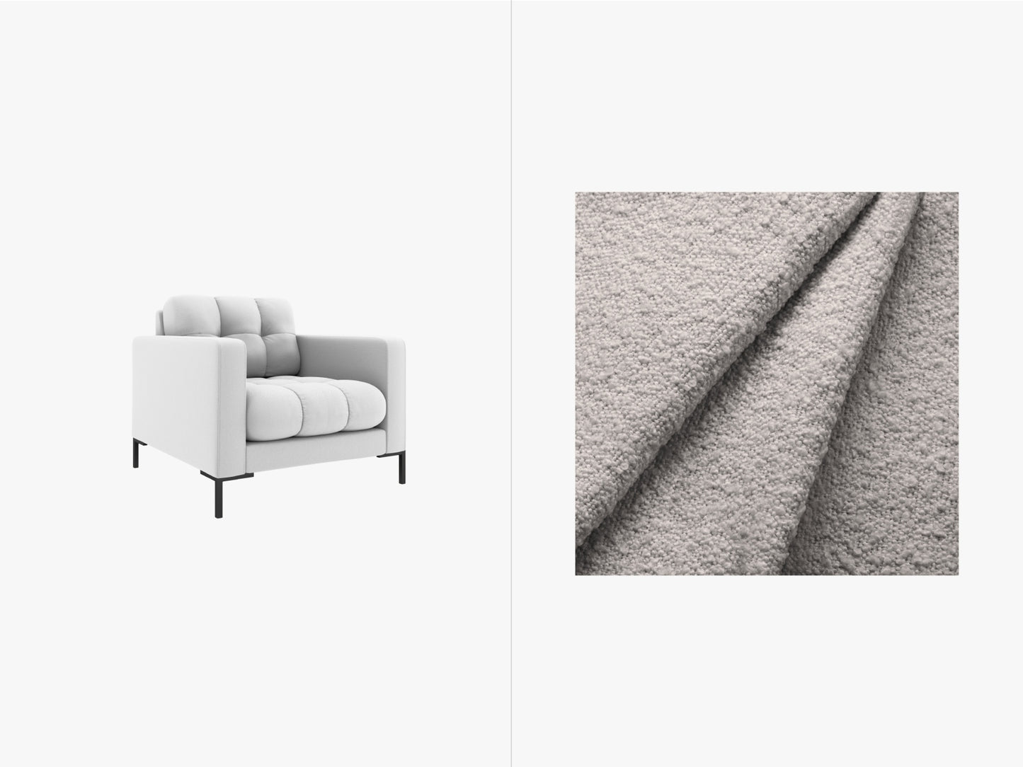 Mamaia Armchair, 87x96 cm — Light Grey