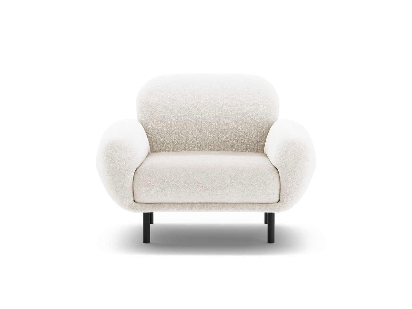 Sessel Bouclé Beige Poppy — White