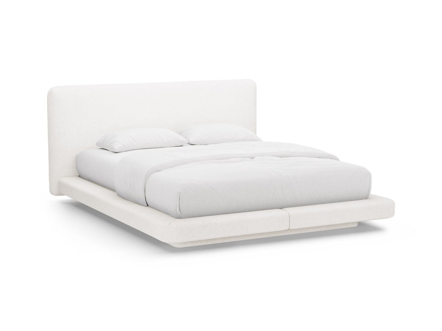 Linea Bed With Headboard — White