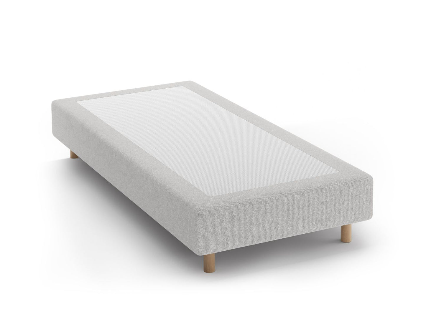 Bettgestell Chenille Anthrazit Whale — Silver / Natural Beech Wood