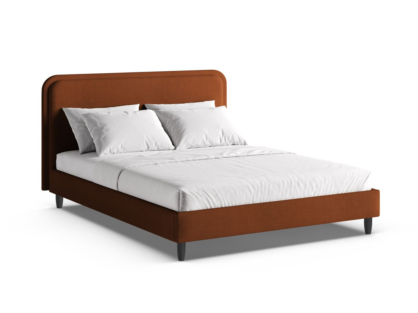 Aveline Bed With Headboard — Terracotta