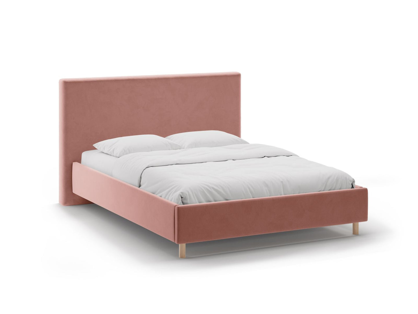Bett Samt Almond Beige Eloise — Pink