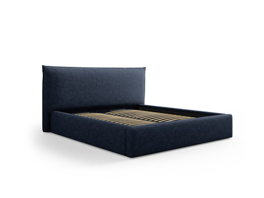 Bett Chenille Dark Blue Kaelle — Wohnbeispiel