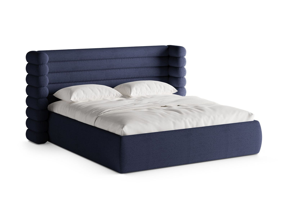 Mount Storage Bed With Headboard — Navy Blue