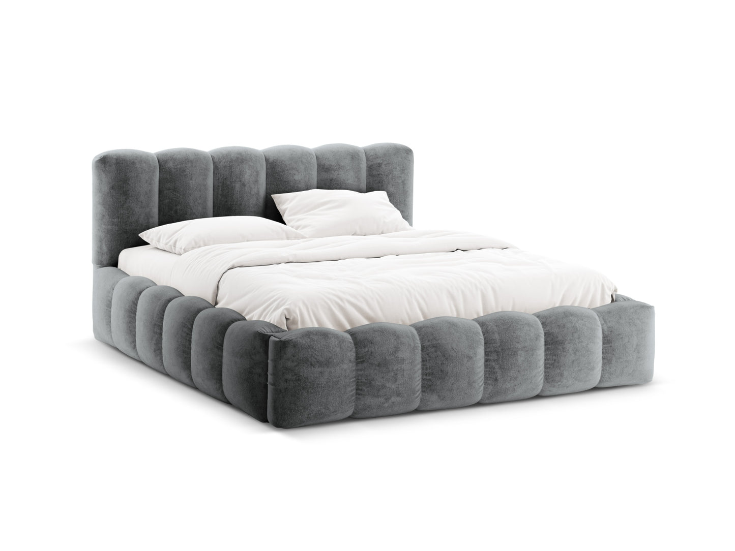 Lupine Storage Bed With Headboard — Platinum