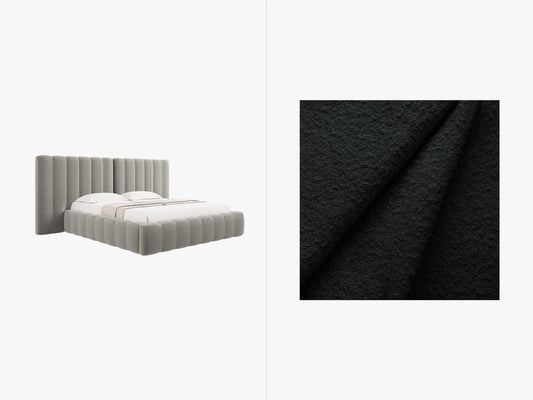 Kelp Storage Bed With Double Headboard — Black